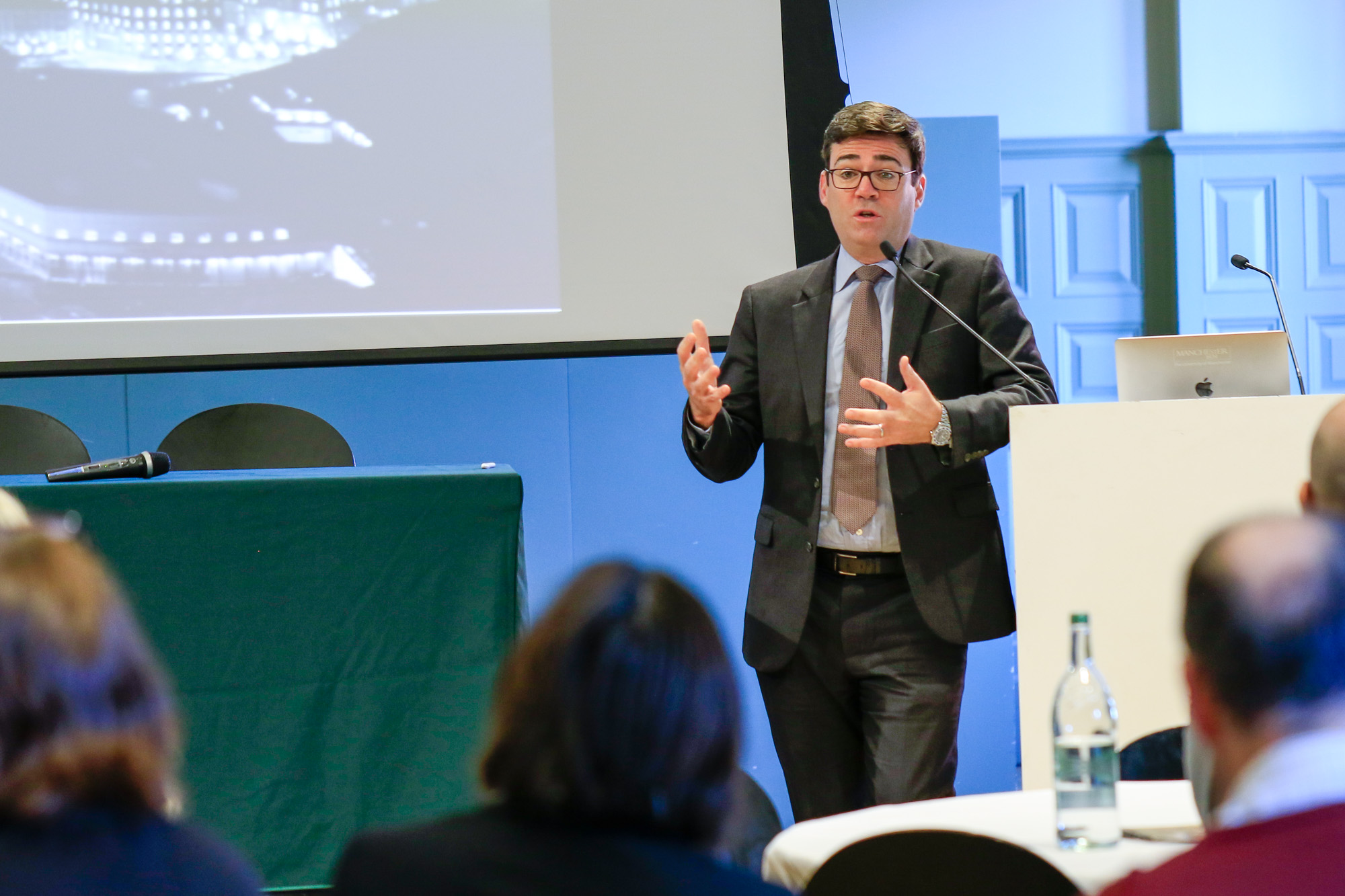 Mayor of Greater Manchester Andy Burnham at the launch event