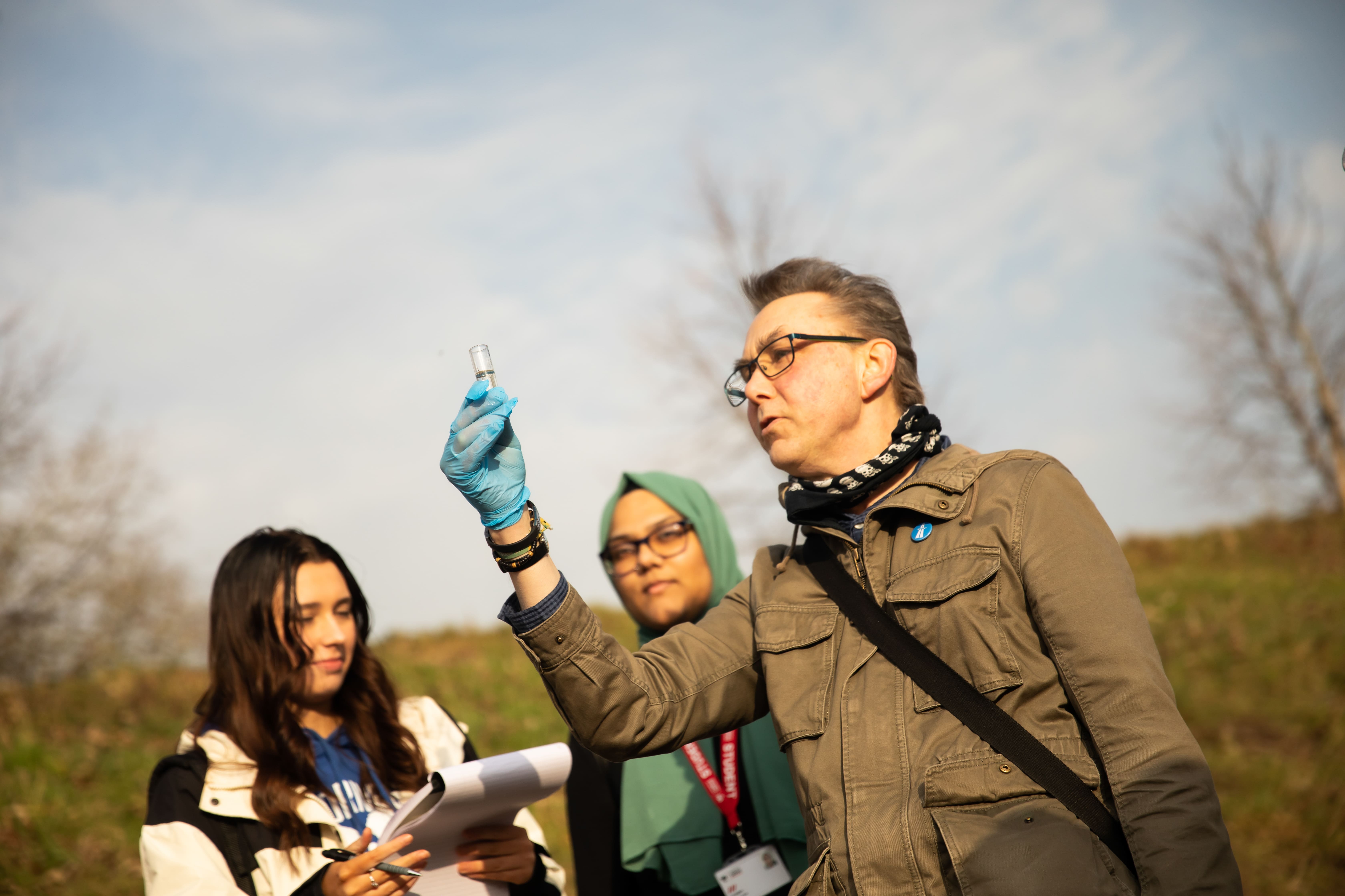 Students on a Geography field trip