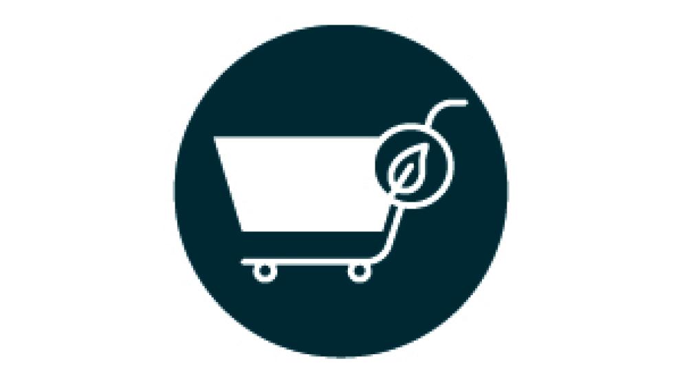 Illustration representing a shopping trolley