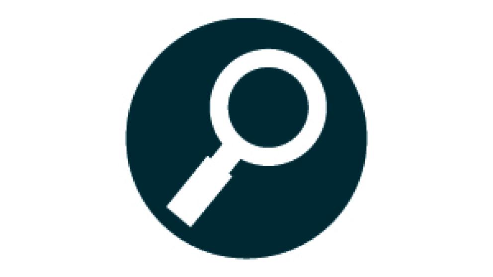 Illustration representing a magnifying glass