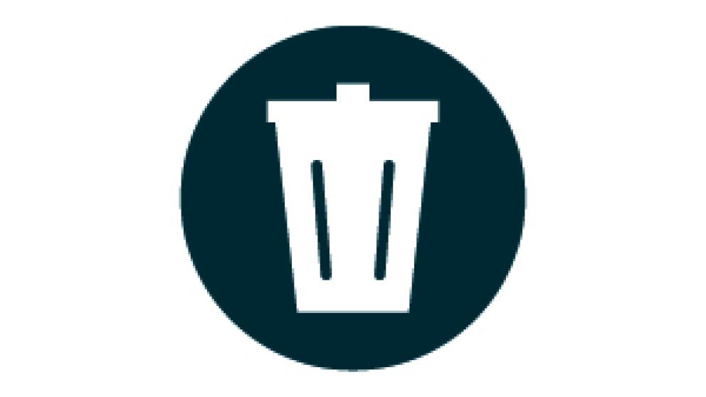 Illustration representing a waste bin