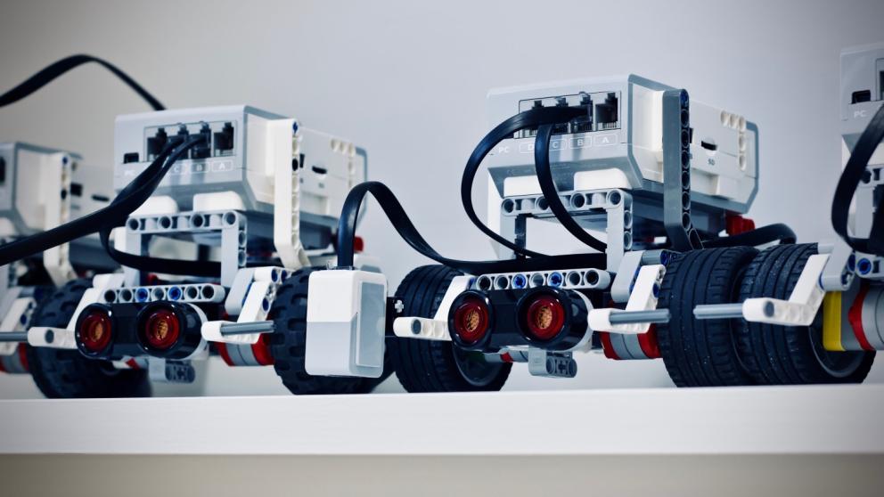 A line of robots