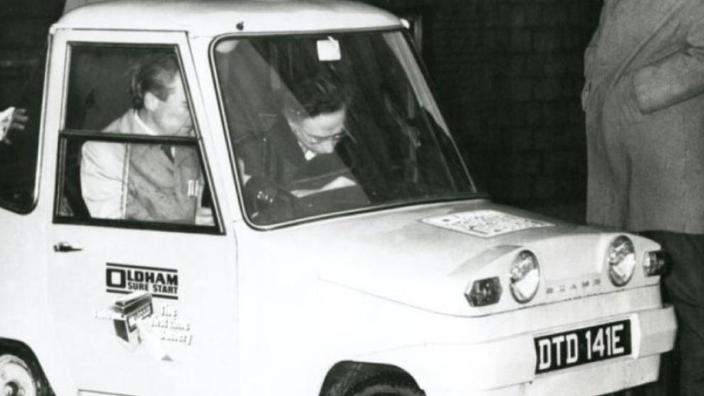 Archives image: An electric car built at the University of Salford.