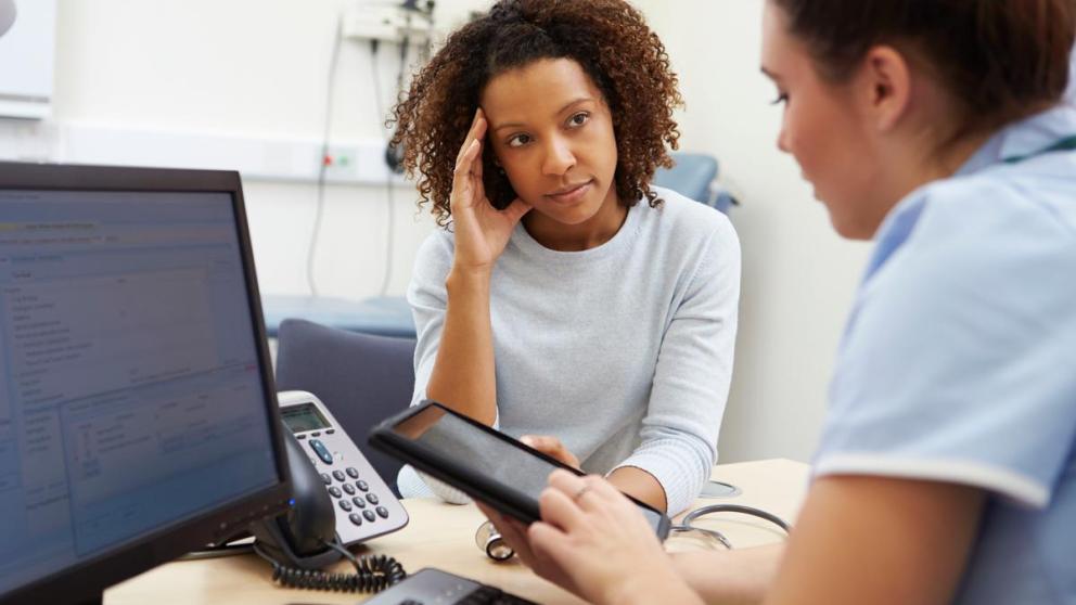 Mental Health Nurse with patient 