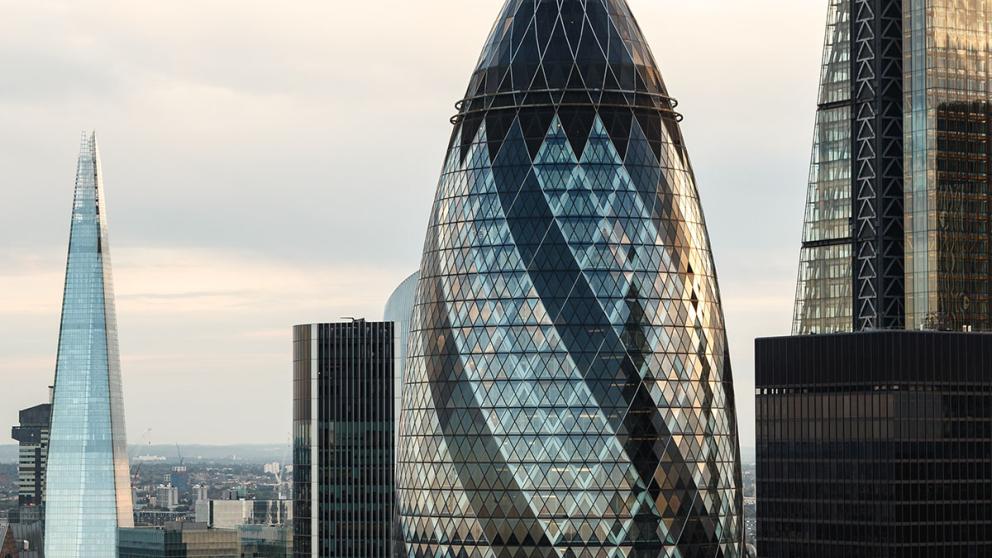 London skyline with The Gherkin