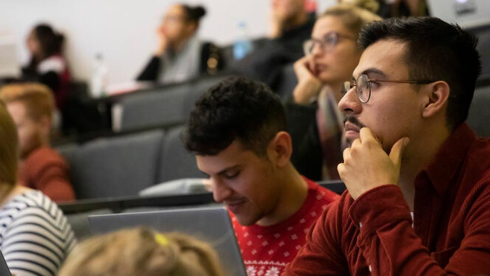 students in lecture theatre