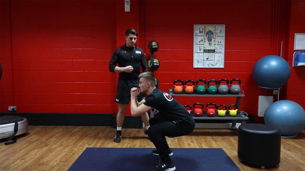 Squat training in the University of Salford Sports Centre
