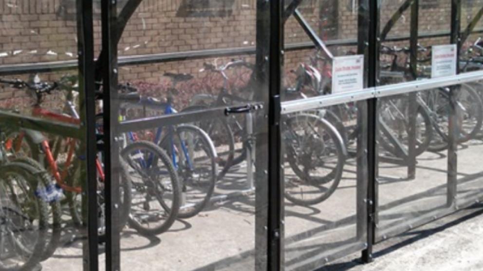 Storage shelter holding multiple cycles