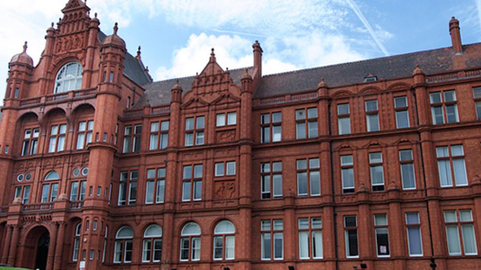 Front view of Peel Building, University of Salford