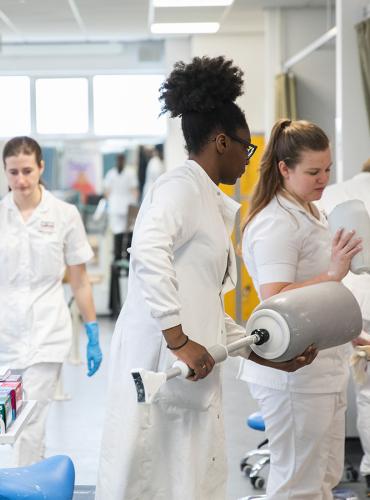 Students in the Prosthetics and Orthotics Labs, University of Salford