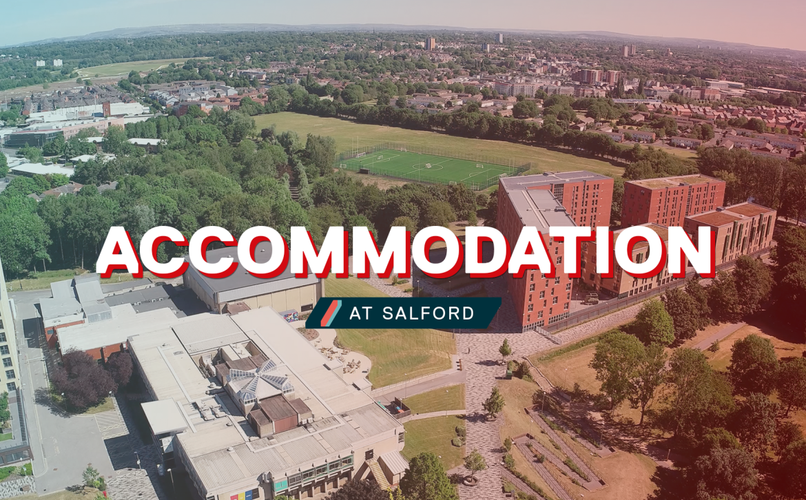 Birds eye view of Peel Park quarter accommodation at Salford